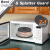4 in 1,WENWELL 2 Microwave Splatter Cover & 2 Mat,Cooking Splash Guard with Handle,Kitchen dish bowl Plate Proof Food lid & Silicone Round mat,Home Apartment Essential view 3