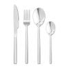 24 Piece Silverware Set For 6, Stainless Steel Silverware Set, Modern Sleek Flatware Set, Include Knife/Fork/Spoon & Long Teaspoon Mirror-Polished Dishwasher Safe Cutler view 1