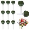 EXCEART Wedding Bouquets for Bride: 12Pcs Bridal Wedding Bouquet Holders with Green Floral Foam, Plastic Flower Bases for Bride Floral Arrangement Decoration view 1