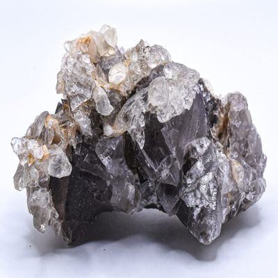 260g 99mm Deep Purple Fluorite Cubes w/Clear Golden Calcite Point Cluster Natural Sparkling Gemstone Crystal Mineral Geode Rough Specimen - Baluchistan, Pakistan