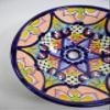 16" ROUND TALAVERA SINK ceramic bathroom vessel sink, mexican handmade folk art view 3