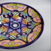 16" ROUND TALAVERA SINK ceramic bathroom vessel sink, mexican handmade folk art view 4