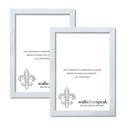 wallsthatspeak 15x21 White Picture Frame for Puzzles Posters Photos or Artwork (2-Pack)