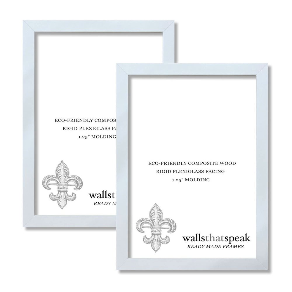 wallsthatspeak 15x21 White Picture Frame for Puzzles Posters Photos or Artwork (2-Pack)