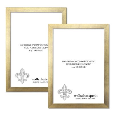 wallsthatspeak 15x21 Gold Picture Frame for Puzzles Posters Photos or Artwork (2-Pack)