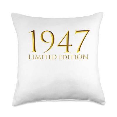 79th Birthday Man Woman 79 Years 1947 Decorative Gift Funny Throw Pillow