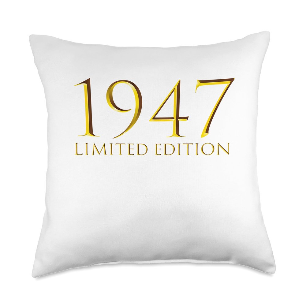 79th Birthday Man Woman 79 Years 1947 Decorative Gift Funny Throw Pillow
