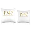 79th Birthday Man Woman 79 Years 1947 Decorative Gift Funny Throw Pillow view 3