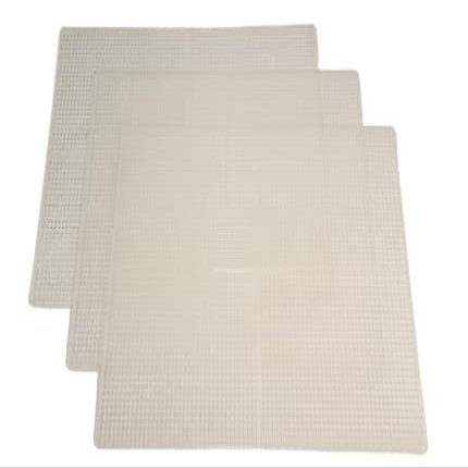 3-Pack of Premium BPA-Free Plastic Reusable Mesh Tray Liners fit Samson, Aroma, iVation, Nutrichef and Cosori Dehydrators 10.75"x11.75"