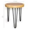 ANDALUCA Natural Wood Slab Round Accent End Table (Saman Wood) view 2