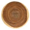 ANDALUCA Natural Wood Slab Round Accent End Table (Saman Wood) view 3