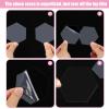 Chunful 120 Pcs Clear Acrylic Place Cards Acrylic Table Number Card Blank Name Plate Seating Chart Sign for Wedding DIY Table Setting Banquet Dinner Party(Hexagonal Style) view 3