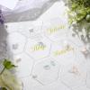 Chunful 120 Pcs Clear Acrylic Place Cards Acrylic Table Number Card Blank Name Plate Seating Chart Sign for Wedding DIY Table Setting Banquet Dinner Party(Hexagonal Style) view 4
