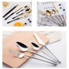 Matte Blue Silverware Set for 4, Food-Grade 16-Piece Stainless Steel Flatware set, Tableware Cutlery Set for Dining Room Kitchen & Restaurant, Utensils for Kitchens view 4