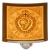 Sacred Heart of Jesus Lithophane Night Light Handmade by The Porcelain Garden, Decorative Wall Plug in Religious Bedroom, Bathroom, Kitchen view 1