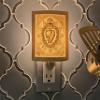 Sacred Heart of Jesus Lithophane Night Light Handmade by The Porcelain Garden, Decorative Wall Plug in Religious Bedroom, Bathroom, Kitchen view 3