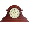 Bedford Clock Collection Redwood Tambour Mantel Clock with Chimes view 1