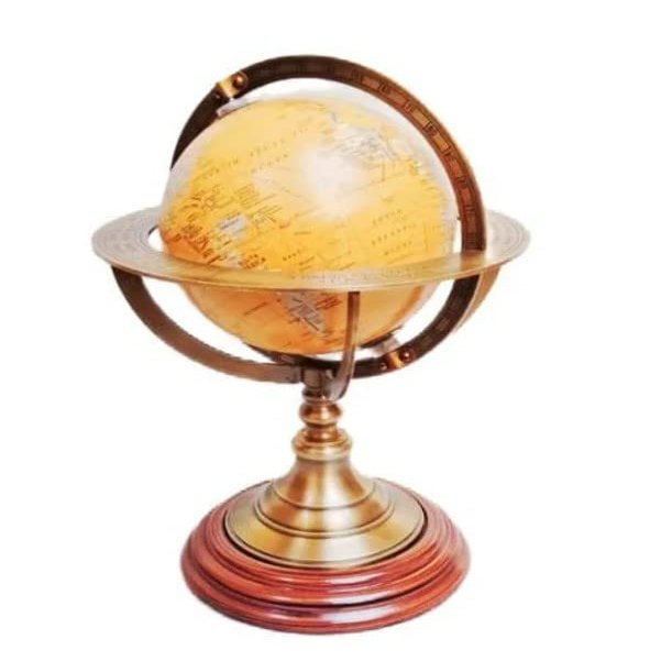 Armillary Globe Brass Antique Nautical Handmade Table Decor Office, Home Decor Boss's Gifts For Everyone BY MUSKAN NAUTICAL STORE