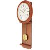 Bedford Clock Collection Olivia 24.5 Inch Cherry Wood Chiming Pendulum Wall Clock view 2