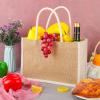Boao 10 Pcs Small Burlap Jute Tote Bags with Handle Brides Jute Gift Totes Bulk Burlap Welcome Bags for Women Bridesmaid Wedding Bachelorette Party Favors(12.6 x 8.66 x 5.12 Inch) view 3
