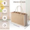 Boao 10 Pcs Small Burlap Jute Tote Bags with Handle Brides Jute Gift Totes Bulk Burlap Welcome Bags for Women Bridesmaid Wedding Bachelorette Party Favors(12.6 x 8.66 x 5.12 Inch) view 4