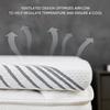 FLEXPEDIC 3D Breathable Mesh Cover and Coconut Shell Carbon Full Memory Foam Firm Mattress Topper 2 Inch, Double-Sided Cooling Pad with Non-Slip Ventilated Cover, Pressure-Free Mattresses Toppers view 2