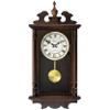 Bedford Clock Collection Leo 21 Inch Chestnut Wood Chiming Pendulum Wall Clock view 1
