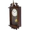 Bedford Clock Collection Leo 21 Inch Chestnut Wood Chiming Pendulum Wall Clock view 2
