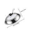 Operitacx 1pc Vertical Stainless Steel Pot Lid Multi-purpose Fresh-keeping Cover for Home Use -splash Design Suitable for Cooking Food view 2