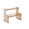 Kitchen trolley Double Layers Storage Rack Kitchen Spice Rack Book Seasoning Jar Bottle Holder Desktop Organizer Racks Shelves Vegetable racks for kitchens view 1