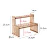 Kitchen trolley Double Layers Storage Rack Kitchen Spice Rack Book Seasoning Jar Bottle Holder Desktop Organizer Racks Shelves Vegetable racks for kitchens view 2