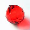 20pcs/lot Red Color 40mm Crystal Prism Faceted Ball Ball For Wedding Party And Event Supplies view 2