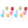12pcs Balloon Cake Picks Fun Cupcake Toppers for Birthday Celebrations Unique Party Decorations Vibrant Colors Safe Material view 1