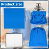 4 Pcs Silver Storage Bags Anti Tarnish 18 x 18 Inch Blue Silverware Bags with 2 Pcs Silver Polishing Cloth Fabric Silverware Protection for Jewelry, Flatware, Tray view 2