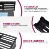 5 Inch Folding Step Stool - Portable Step Stool for Adults - Stepping Stool for Car, Kitchen & Bathroom with Handle, Black view 4
