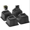 ZTON Bed Furniture Risers Elevation in Height 5" Heavy Duty Risers for Both Posts and Wheels of Sofa and Bed Support up to 2000 lbs.(Set of 4 Riser,Black) view 1