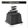 ZTON Bed Furniture Risers Elevation in Height 5" Heavy Duty Risers for Both Posts and Wheels of Sofa and Bed Support up to 2000 lbs.(Set of 4 Riser,Black) view 3