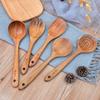 10 Pack Wooden Kitchen Utensils Set Wooden Utensils for Cooking Wooden Spoons and Spatula Set (10) view 4