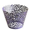 Paper Cup Little Vine Lace Cupcake Wrapper Paper Cups Box Cupcake Wrap for Wedding Birthday Party Baby Shower Decorations Dark Purple 25Pcs view 1