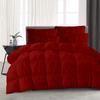 Amuze Bedding 1 Piece Pinch Pleated Comforter Premium 800 Thread Count 500 GSM 100% Egyptian Cotton Super Soft (Queen, Burgundy) view 3
