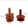 WMYDNX Unique Vase Glass Vases Red-Brown Vase Centerpiece Decorative Flower Vases Home Decor Artificial Flowers Dry Vases Small Gift (Size : Double Layer) view 2