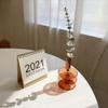 WMYDNX Unique Vase Glass Vases Red-Brown Vase Centerpiece Decorative Flower Vases Home Decor Artificial Flowers Dry Vases Small Gift (Size : Double Layer) view 3
