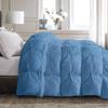 Amuze Bedding 1 Piece Pinch Pleated Comforter Premium 800 Thread Count 500 GSM 100% Egyptian Cotton Super Soft (Twin, Light Blue) view 3