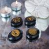 Crocon Black Agate Engraved Stone (Set of 4) Reiki Symbols Polished Palm Stones Sacred Geometry Symbols Set for Good Luck Pocket Stone Positive Healing Balancing Meditation Gemstone Gift Set view 3
