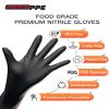 PACIFIC PPE 6-mil Heavy Duty Black Nitrile Gloves, Chemical Resistant, Food Safe, Latex Free Disposable Gloves for Mechanic, Cooking, and Cleaning, 100PCs, Large view 2