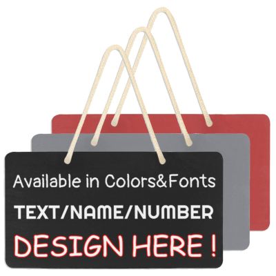 Naanle Personalized Door Sign Plaque Custom Office Name Plate Hanging Signs for Business Entrance Porch Front Home Wedding Gift Closing Gift, Custom House Address Numbers
