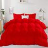 Amuze Bedding 1 Piece Pinch Pleated Comforter Premium 800 Thread Count 500 GSM 100% Egyptian Cotton Super Soft (Full, Red) view 2
