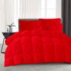 Amuze Bedding 1 Piece Pinch Pleated Comforter Premium 800 Thread Count 500 GSM 100% Egyptian Cotton Super Soft (Full, Red) view 3