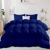 Amuze Bedding 1 Piece Pinch Pleated Comforter Premium 800 Thread Count 500 GSM 100% Egyptian Cotton Super Soft (Oversized King, Royal Blue) view 2