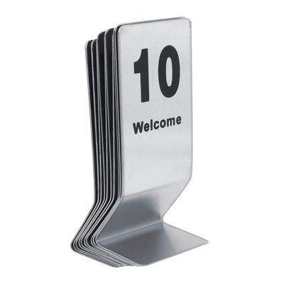 10PCS Table Numbers for Wedding Reception , Stainless Steel 1 10 Double Side Table Numbers Props , Christmas Party , Decoration (Grey) , Stainless Steel 1 10 Double Side Table Numbers ProTable Numbers